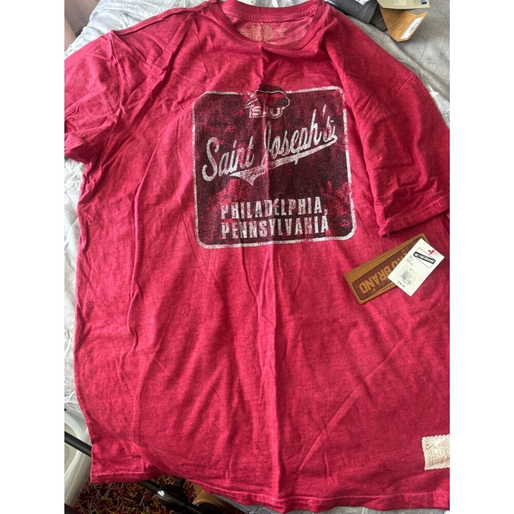 Original Retro Brand Men's Red Short Sleeve Saint Joseph's Philadelphia Tee